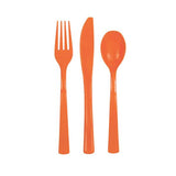 Load image into Gallery viewer, 18 Pack Pumpkin Orange Reusable Cutlery