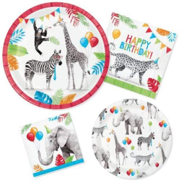 4 Pack 3D Party Animals Centrepiece With Honeycomb