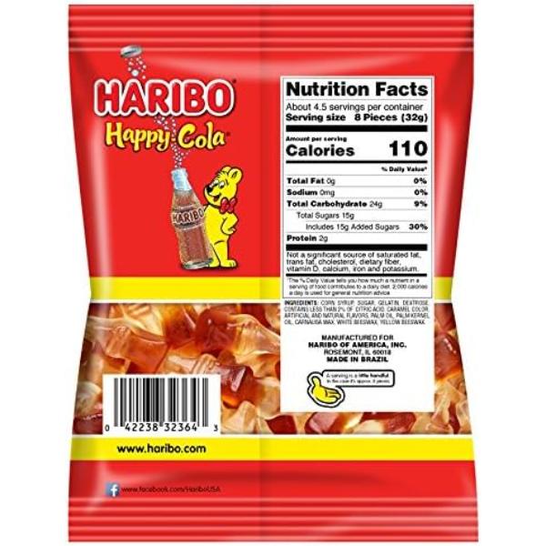 Haribo Happy Cola Gummi Candy Bag - 142g