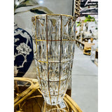 Load image into Gallery viewer, Large Glass Vase With Gold Insert