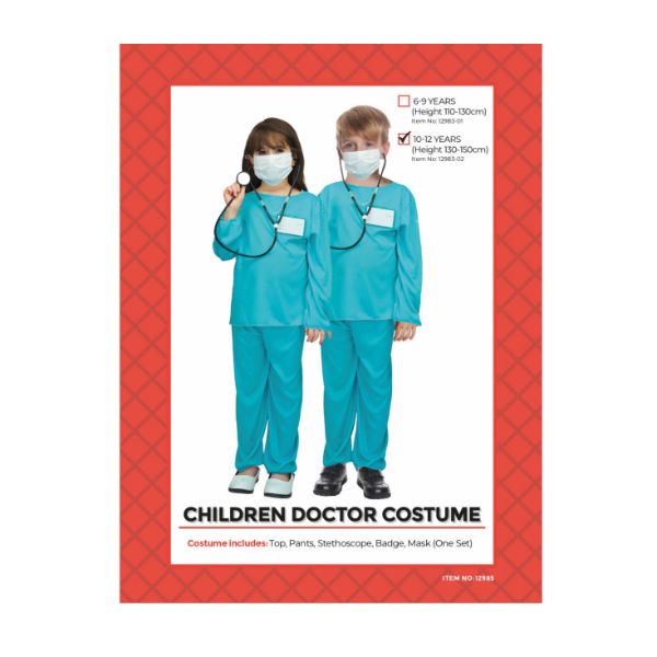 Kids Doctor Costume - L (10 - 12 Years)