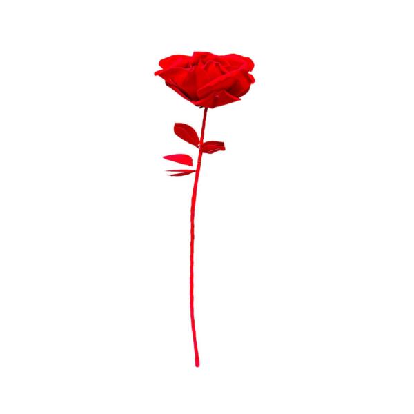 30X80CM SILICON RED ROSE WITH STEM