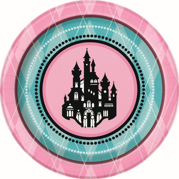 8 Pack Fairytale Princess Plates - 18cm