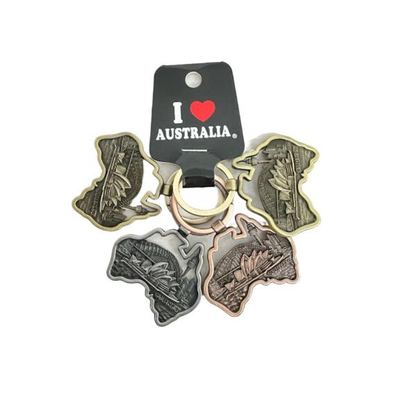 4 Pack Map Shape keychain