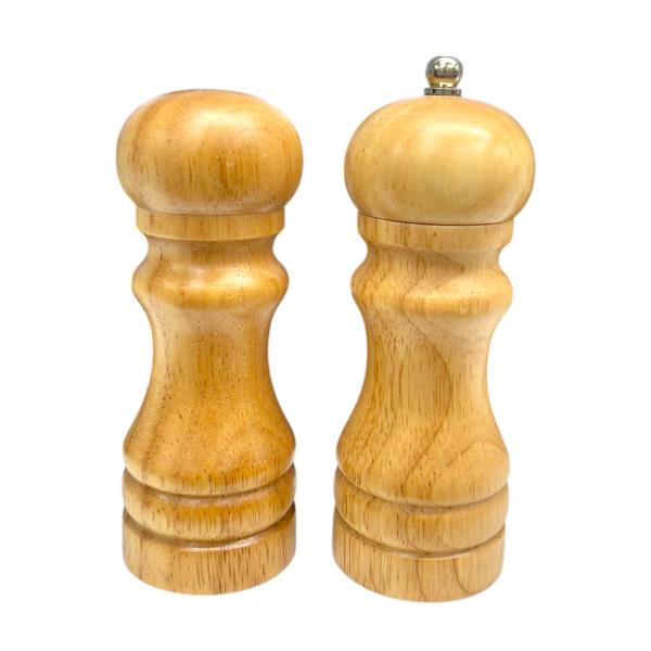 2 Pack Bamboo Salt And Pepper Grinder