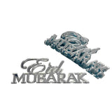 Load image into Gallery viewer, 6 Pack Silver Acrylic Eid Mubarak Cupcake Toppers
