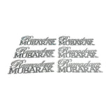Load image into Gallery viewer, 6 Pack Silver Acrylic Ramadan Mubarak Cupcake Topper - 7.8cm