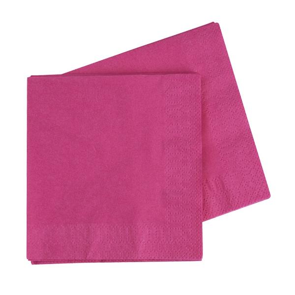 40 Pack Classic Magenta Lunch Napkins - 16.5cm