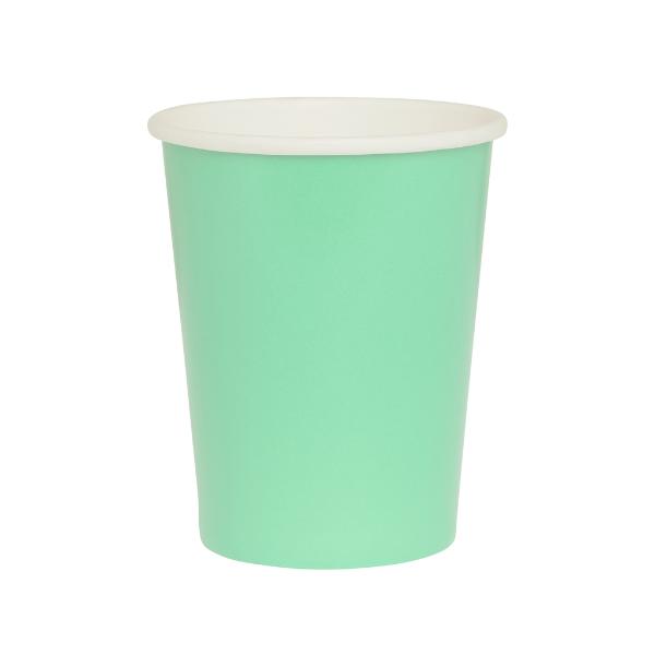 20 Pack Mint Green Paper Cup - 260ml