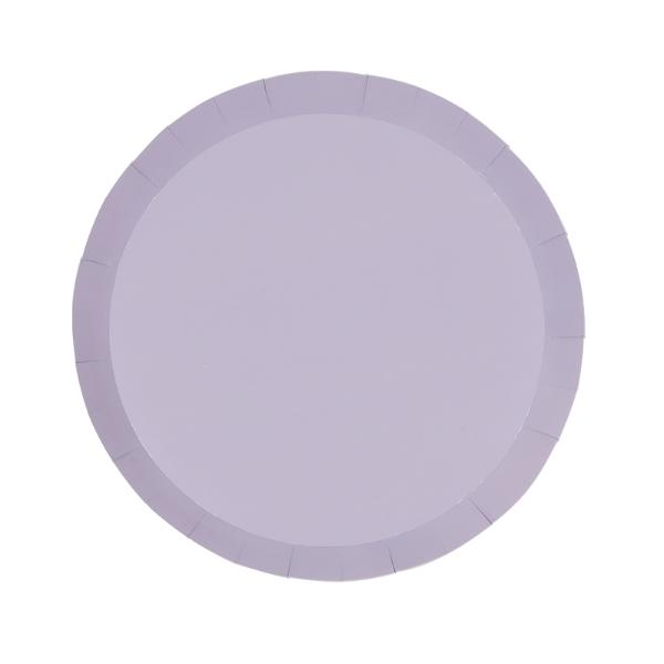 20 Pack Pastel Lilac Round Snack Paper Plate - 17cm