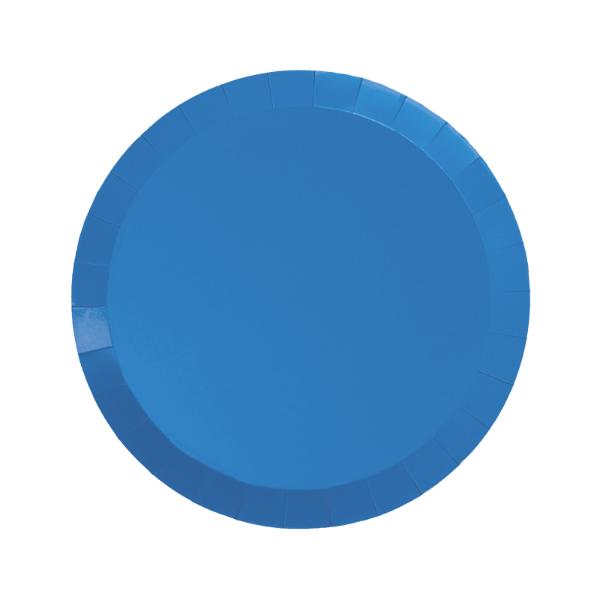 20 Pack Sky Blue Round Snack Paper Plate - 17cm