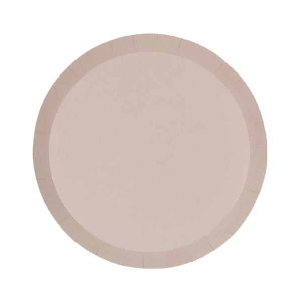 20 Pack White Sand Round Snack Paper Plate - 17cm