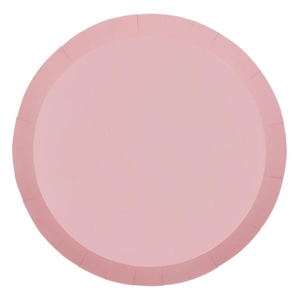20 Pack Classic Pink Round Dinner Paper Plate - 22cm