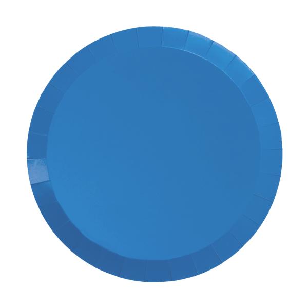 20 Pack Sky Blue Round Dinner Paper Plate - 22cm