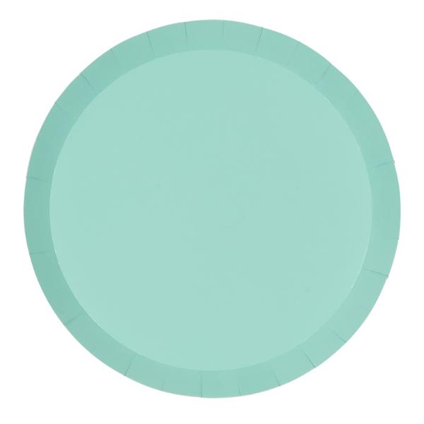 20 Pack Mint Green Round Banquet Paper Plate - 26cm