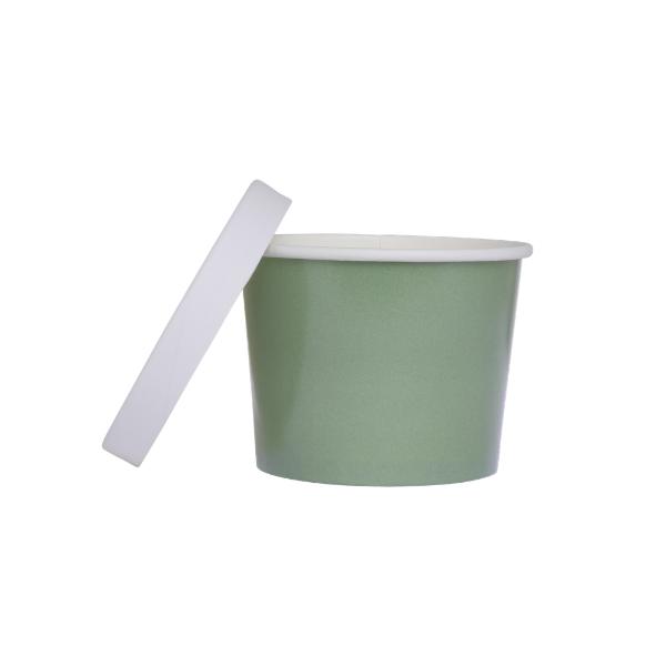 5 Pack Eucalyptus Luxe Paper Tub With Lid - 11.2cm x 9.2cm x 8.2cm