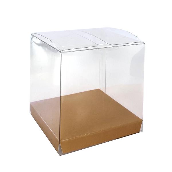 10 Pack Clear Brown Favour Box - 8cm x 8cm