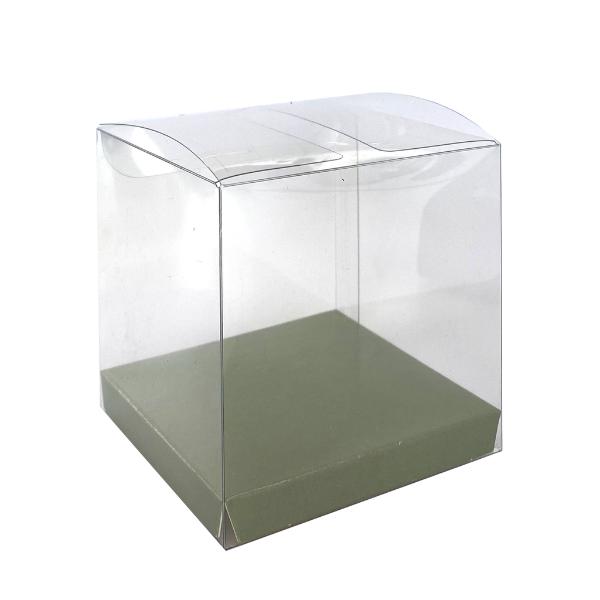10 Pack Clear Eucalyptus Favour Box - 8cm x 8cm