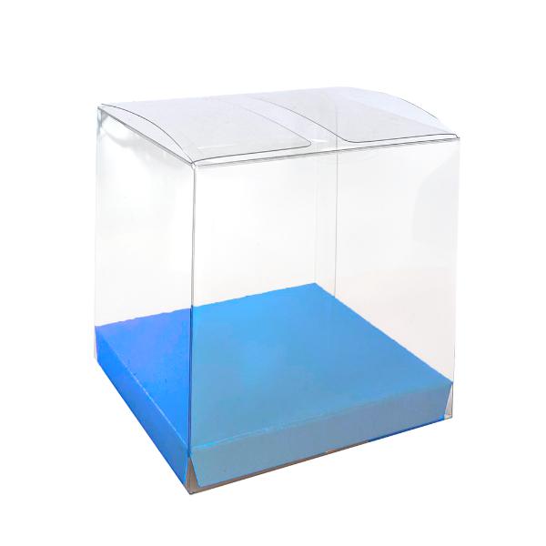 10 Pack Clear Sky Blue Favour Box - 8cm x 8cm