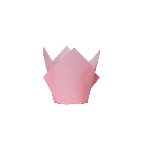 20 Pack Pastel Pink Tulip Cupcake Case - 5cm x 8cm
