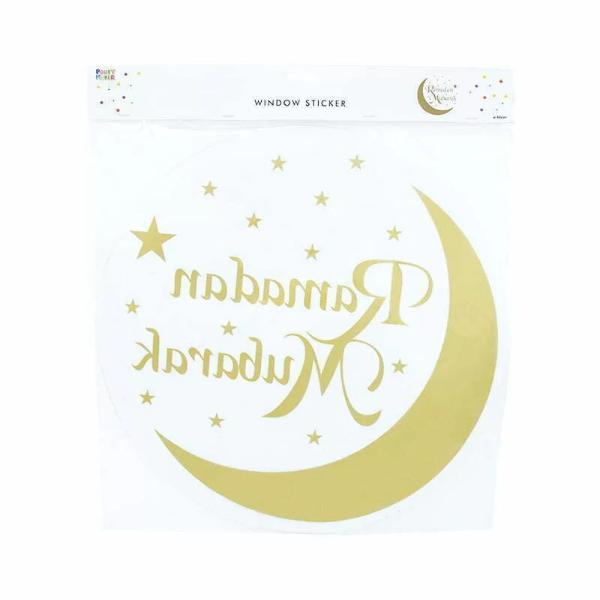 Gold Moon Ramadan Mubarak Window Sticker - 45cm