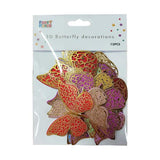 Load image into Gallery viewer, 12 Pack 3D Multicolour Butterfly Sticker Decorations
