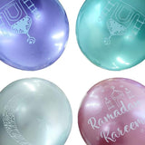 Load image into Gallery viewer, 12 Pack Assorted Chrome Ramadan Balloons - 30cm