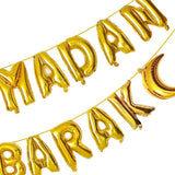 Load image into Gallery viewer, Gold Ramadan Mubarak Foil Balloon Banner - 40cm