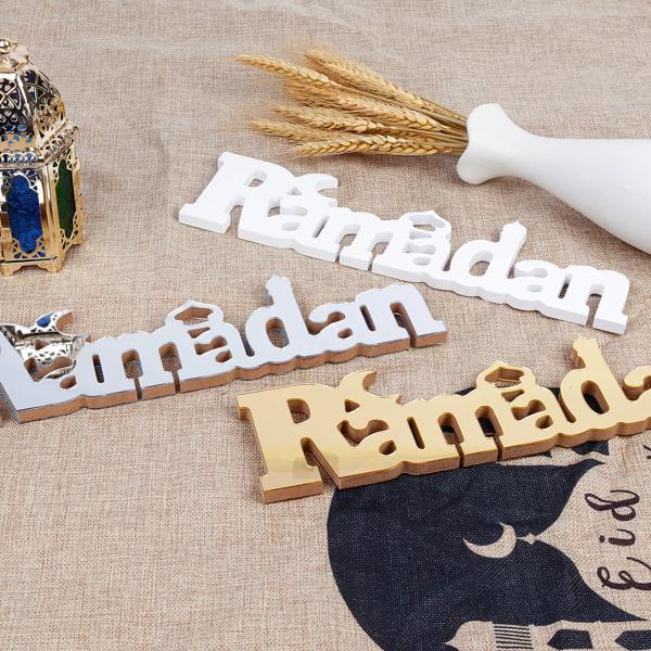 White Ramadan Table Decoration - 8cm x 30cm