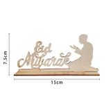 Load image into Gallery viewer, Eid Mubarak Wooden Table Decoration - 7.5cm
