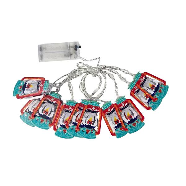 10 Eid LED Oil Lamp Light Garland - 165cm