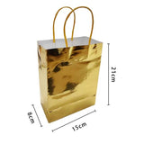 Load image into Gallery viewer, 4 Pack Gold Paper Bag - 21cm x 8cm x 15cm