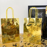 Load image into Gallery viewer, 4 Pack Gold Paper Bag - 21cm x 8cm x 15cm