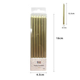 Load image into Gallery viewer, 12 Pcs Metallic Candle with Holder - Gold