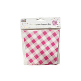 Load image into Gallery viewer, 10 Pack Pink Gingham Popcorn Box - 10cm x 6cm x 15cm