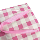 Load image into Gallery viewer, Pink Gingham Paper Bag - 25cm x 10cm x 33cm