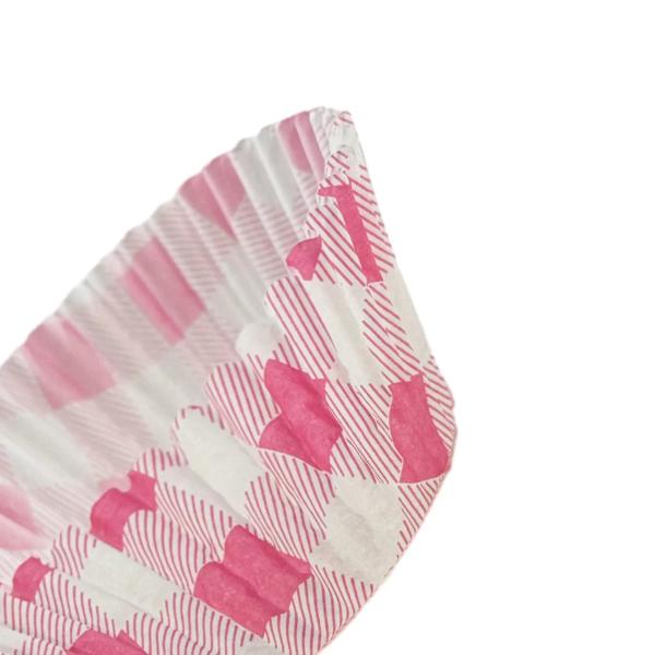 25 Pack Pink Gingham Cupcake Cup - 7cm x 3cm x 5cm