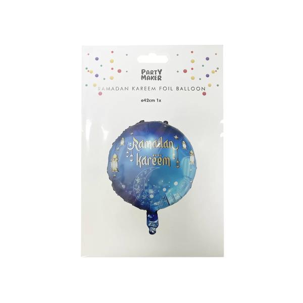 Blue Ramadan Kareem Foil Balloon - 42cm