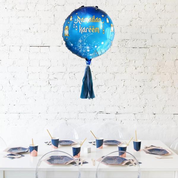 Blue Ramadan Kareem Foil Balloon - 42cm