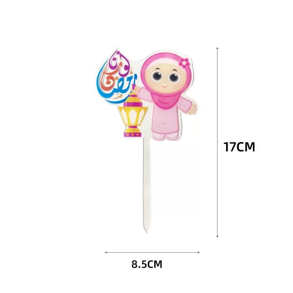 2 Pack Ramadan Girl Cake Picks - 17cm x 8.5cm