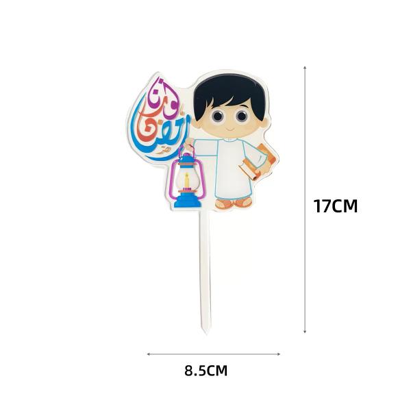2 Pack Ramadan Boy Cake Picks - 17cm x 8.5cm