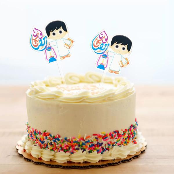 2 Pack Ramadan Boy Cake Picks - 17cm x 8.5cm