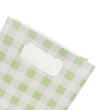 Load image into Gallery viewer, 6 Pack Green Gingham Paper Bag - 12cm x 6cm x 18.5cm