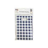 Load image into Gallery viewer, 6 Pack Blue Gingham Paper Bag - 12cm x 6cm x 18.5cm