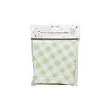 Load image into Gallery viewer, 10 Pack Green Gingham Popcorn Box - 10cm x 6cm x 15cm