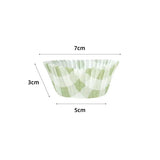 Load image into Gallery viewer, 25 Pack Green Gingham Cupcake Cup - 7cm x 3cm x 5cm
