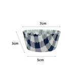 Load image into Gallery viewer, 25 Pack Blue Gingham Cupcake Cup - 7cm x 3cm x 5cm