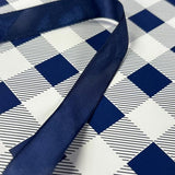 Load image into Gallery viewer, Blue Gingham Paper Bag - 25cm x 10cm x 33cm