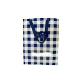 Load image into Gallery viewer, Blue Gingham Paper Bag - 25cm x 10cm x 33cm