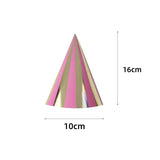 Load image into Gallery viewer, 6 Pack Pink Gingham Paper Hat - 16cm x 10cm